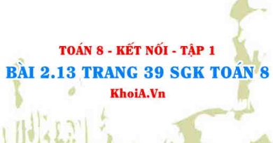 Bài 2.13 trang 39 SGK Toán 8 tập 1 Kết nối tri thức